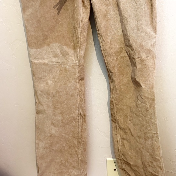 BB‎ Dakota Suede Leather Fringe Pants 3-4 Bootcut - Picture 3 of 6